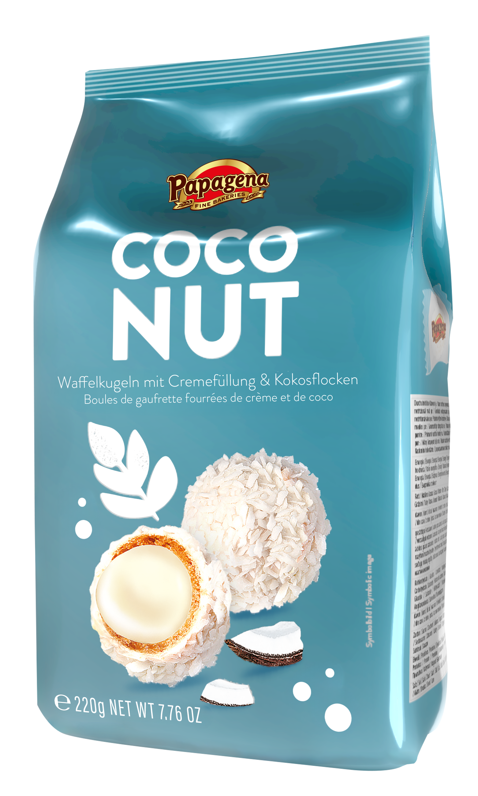 PAPAGENA WAFERBALL COCONUT 220G