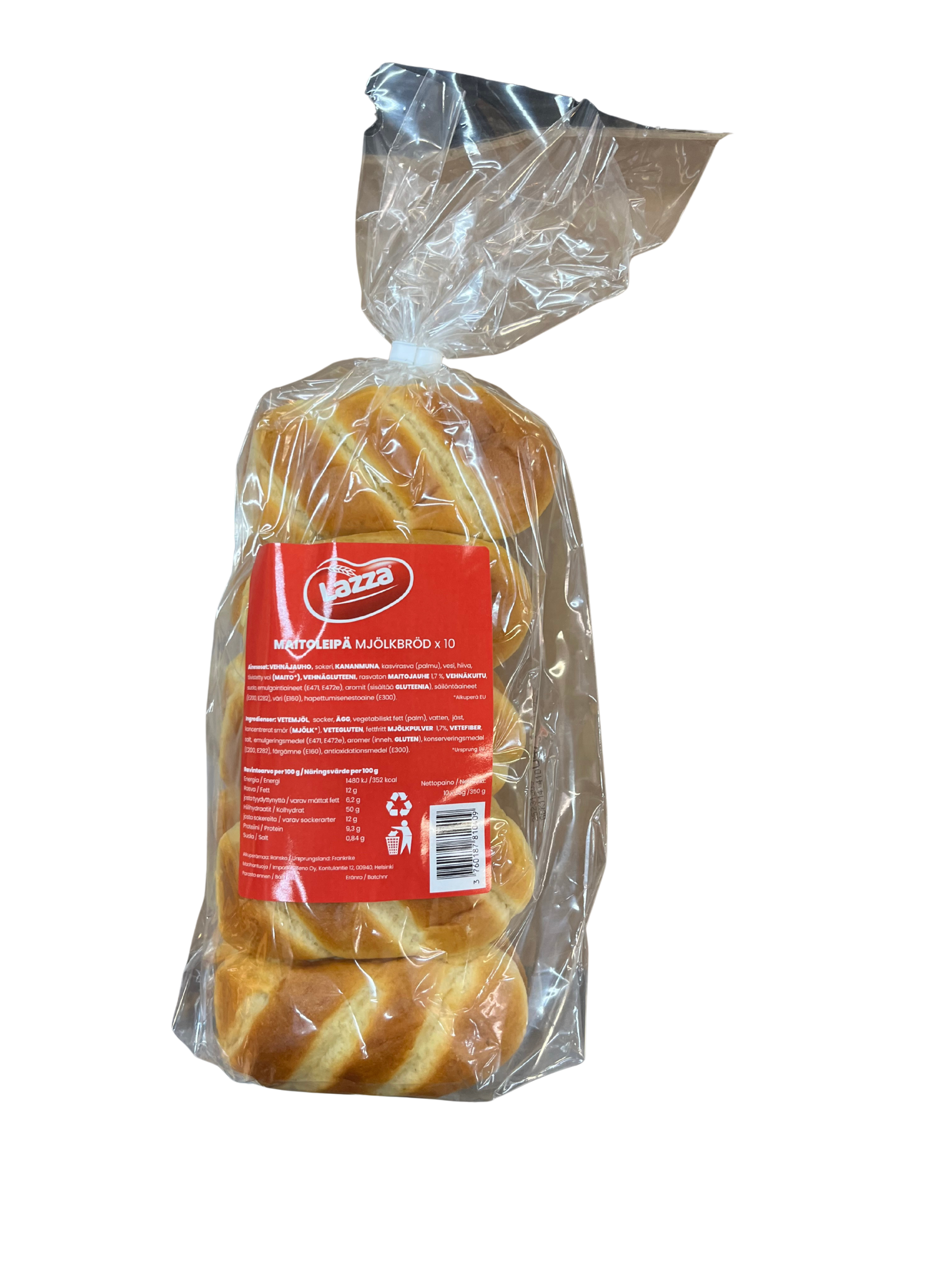 LAZZA MAITOLEIPÄ 350G 10KPL