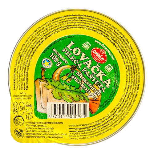 OVAKO LOVACKA CHIKEN PASTETA 100G