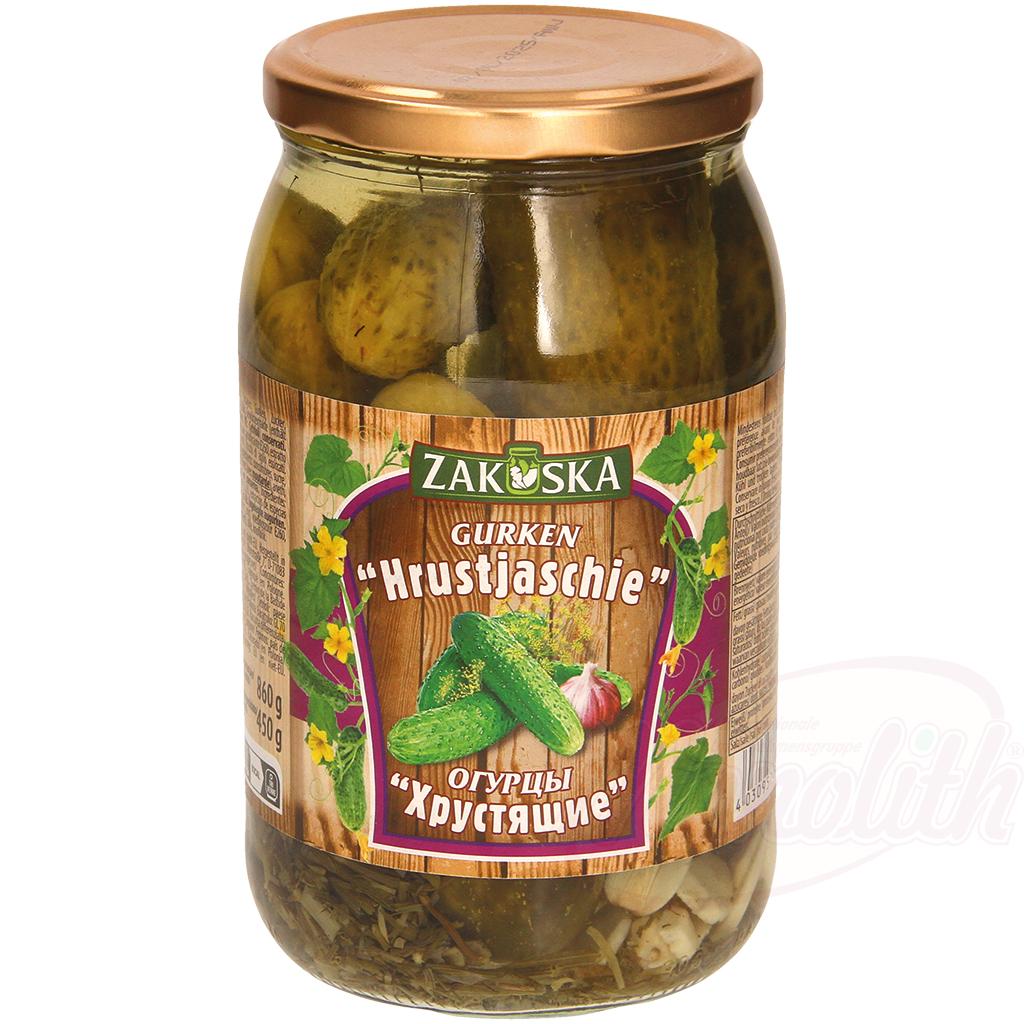 ZAKUSKA GHERKINS HRUSTAJSHHIE 900ML 