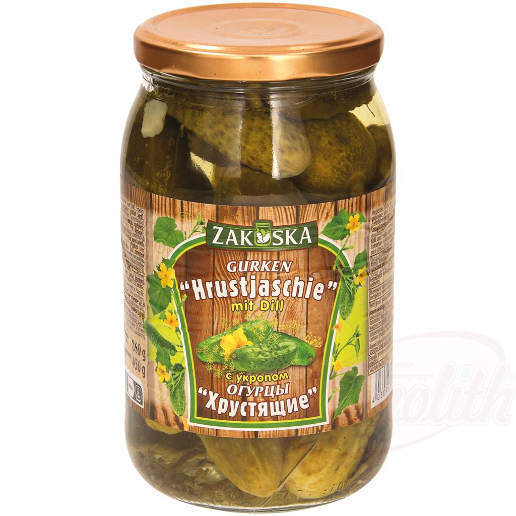 ZAKUSKA PICKLED CUCUMBERS WITH DILL 860G