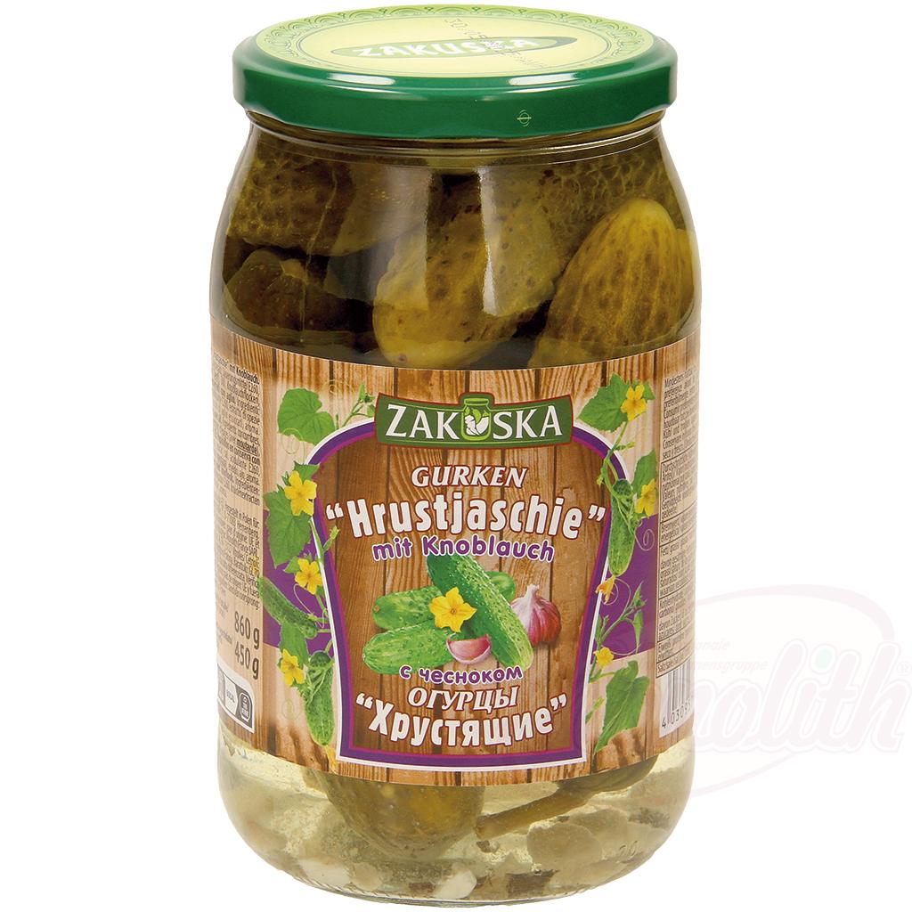 ZAKUSKA CUCUMBER HRUSTJASCHI GARLIC 860G