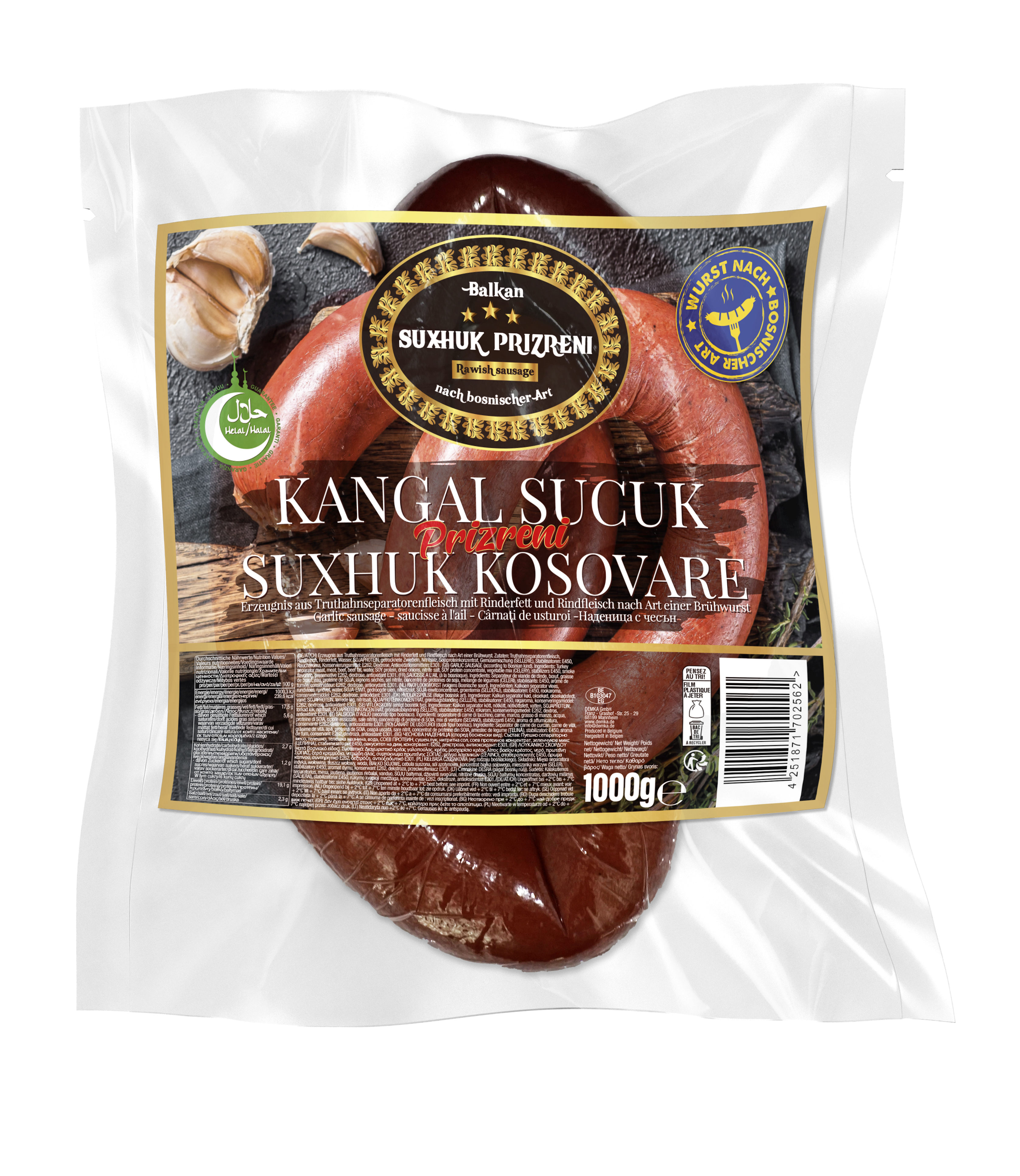 BALKAN KANGAL SUCUK KOSOVO 1KG