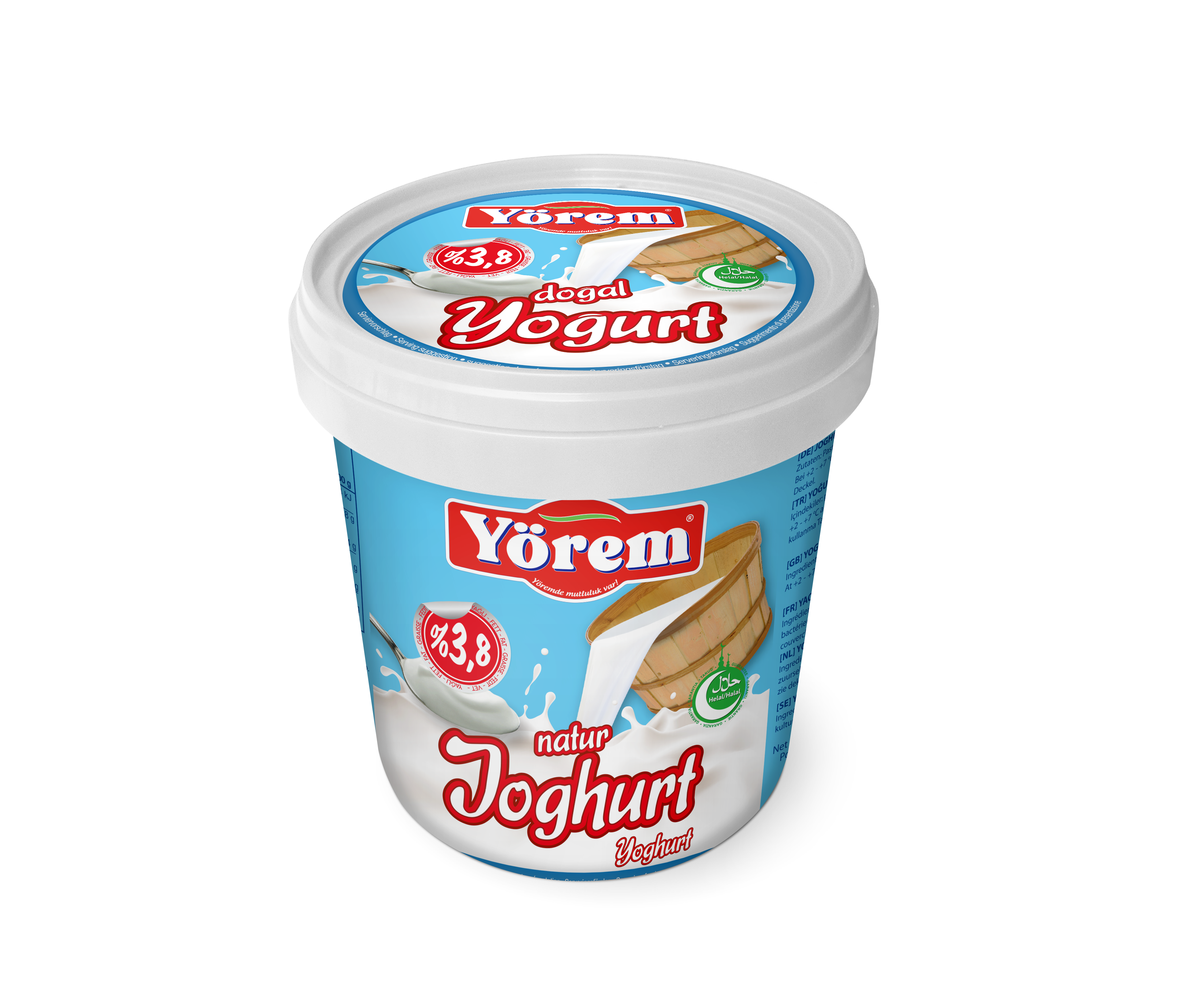 YÖREM NATUR JOGHURT 2KG 3,8%