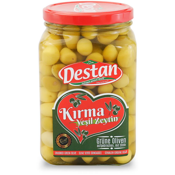 DESTAN KIRMA GREEN OLIVES 900G GLASS