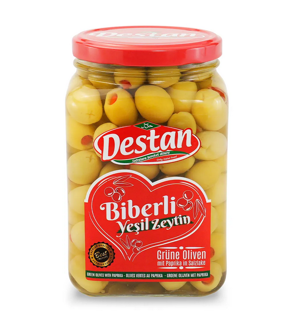 DESTAN GREEN OLIVES PAPRIKA 900G