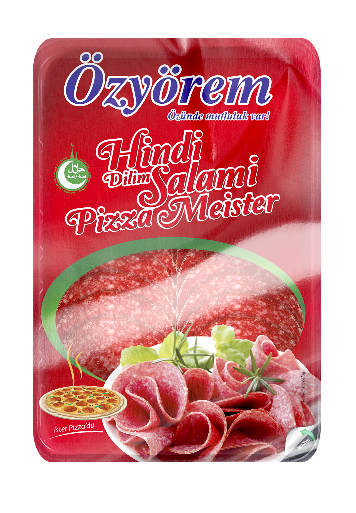 ÖZYÖREM PIZZA CHIKEN TURKEY SALAMI 400G