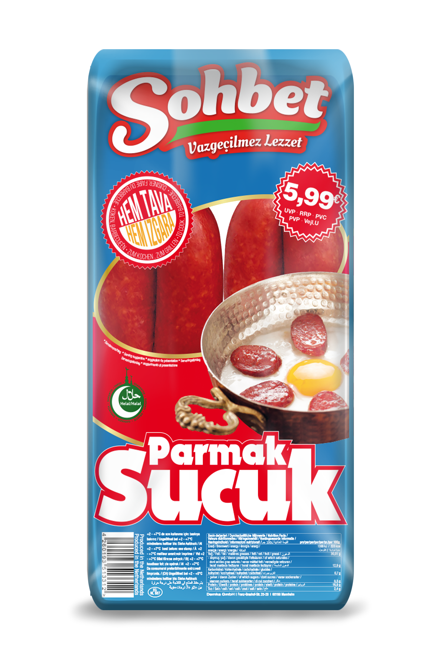 SOHBET PARMAK SUCUK 1KG