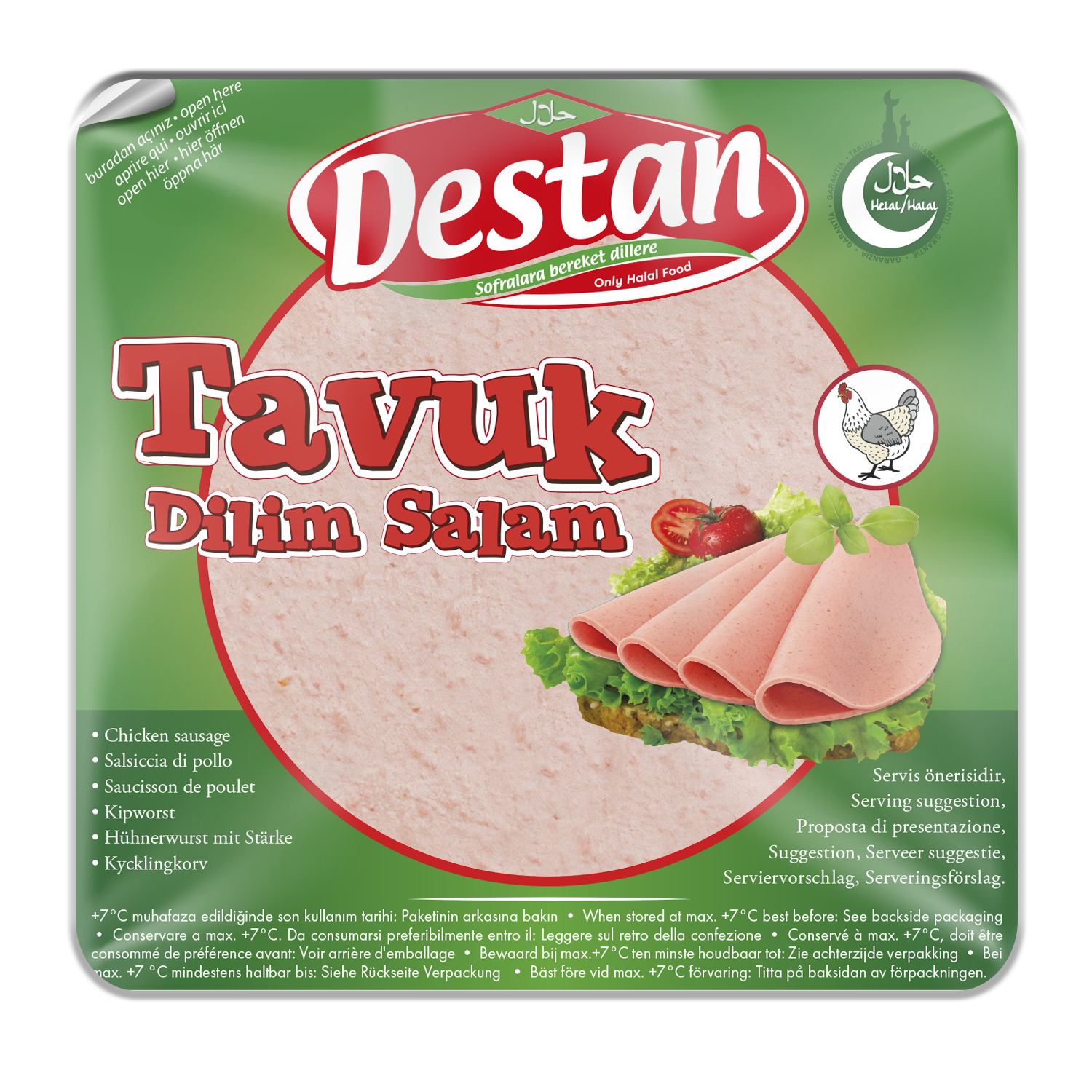 DESTAN TAVUK DILIM SALAM 200G