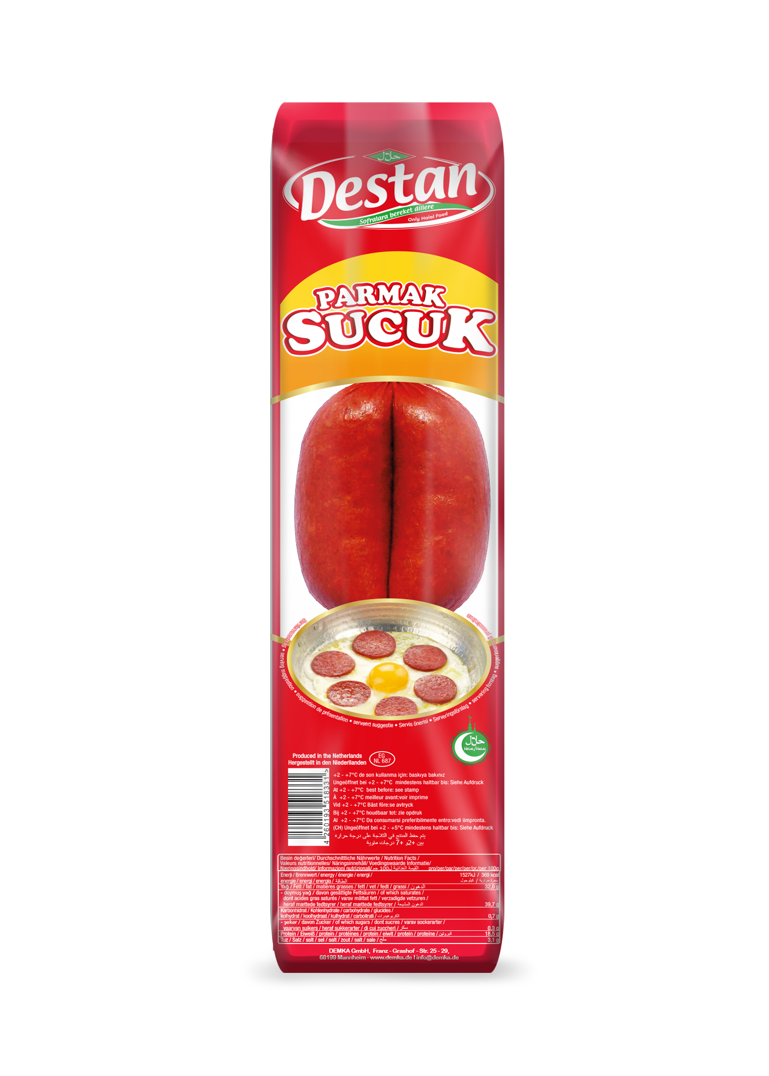 DESTAN PARMAK SUCUK 500G