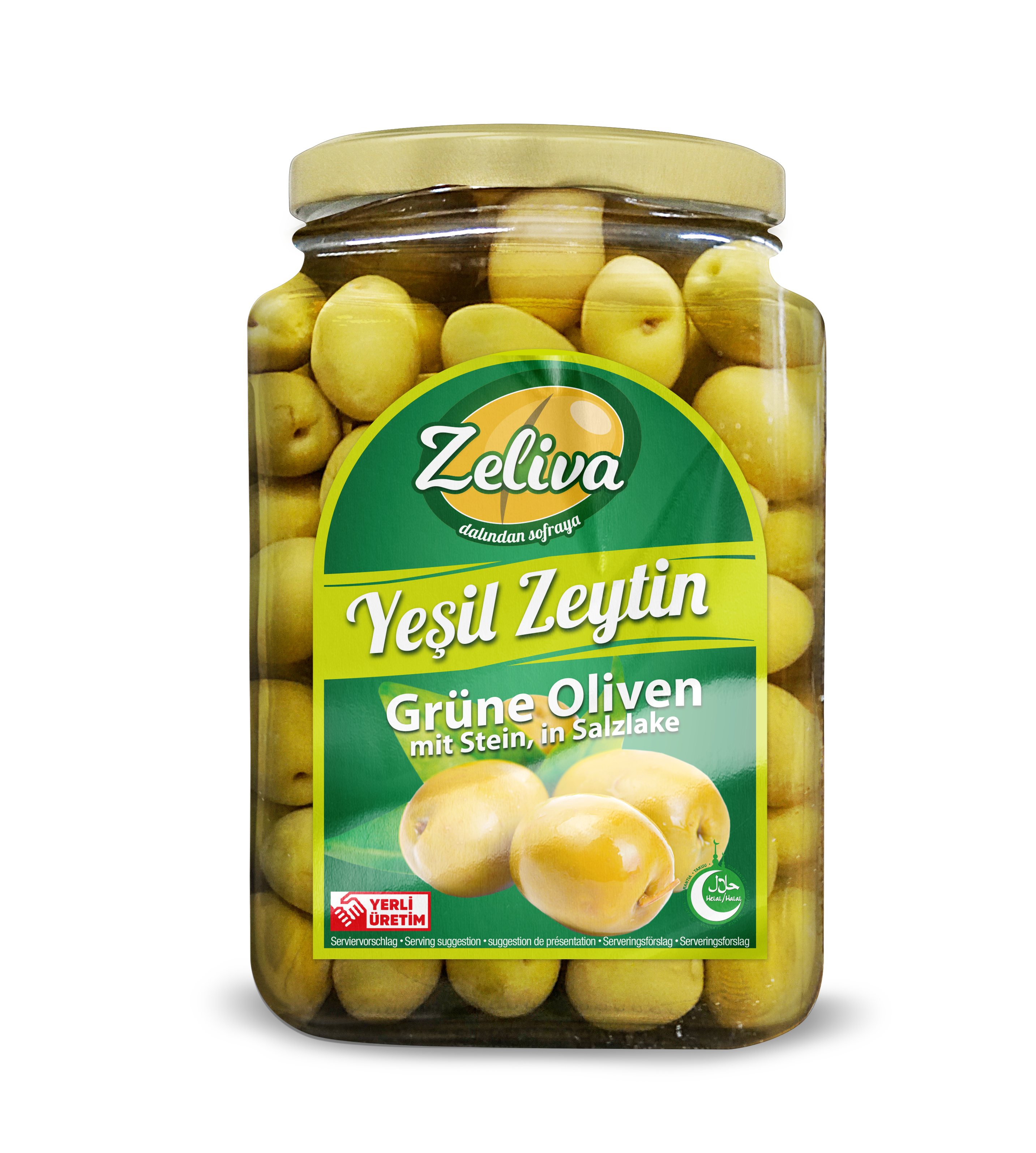 ZELIVA CIZIK GREEN OLIVES 900G GLASS