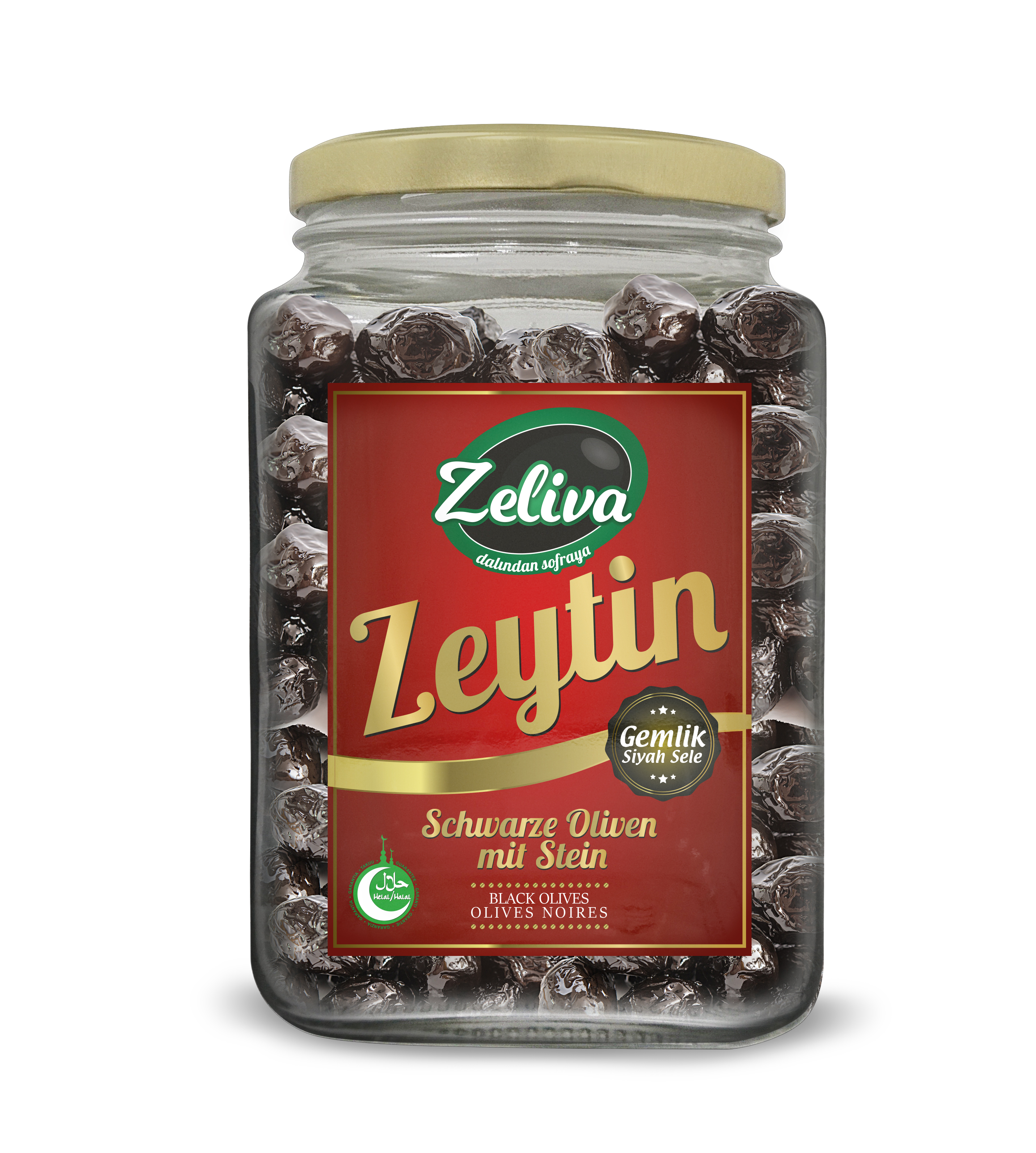 ZELIVA BLACK OLIVES GLASS 900G 