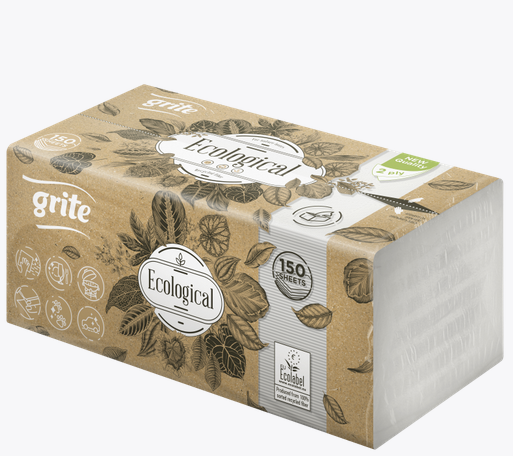 GRITE ECOLOGICAL FOLDED TOWEL 150SHEETS