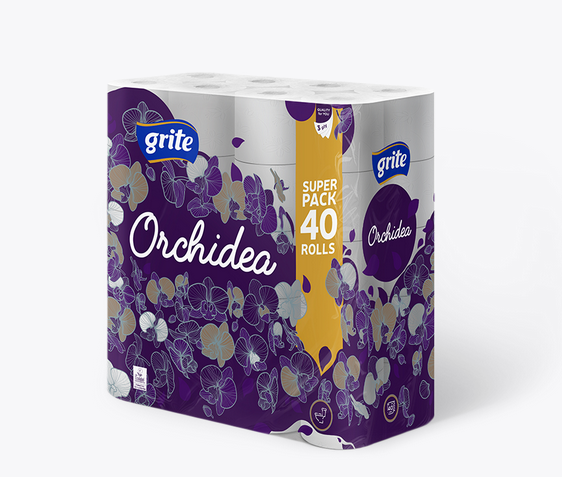 GRITE ORCHIDEA TOILET PAPER 40ROLLS