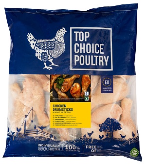 TOP CHOICE CHICKEN DRUMSTICKS 2KG PAKASTE