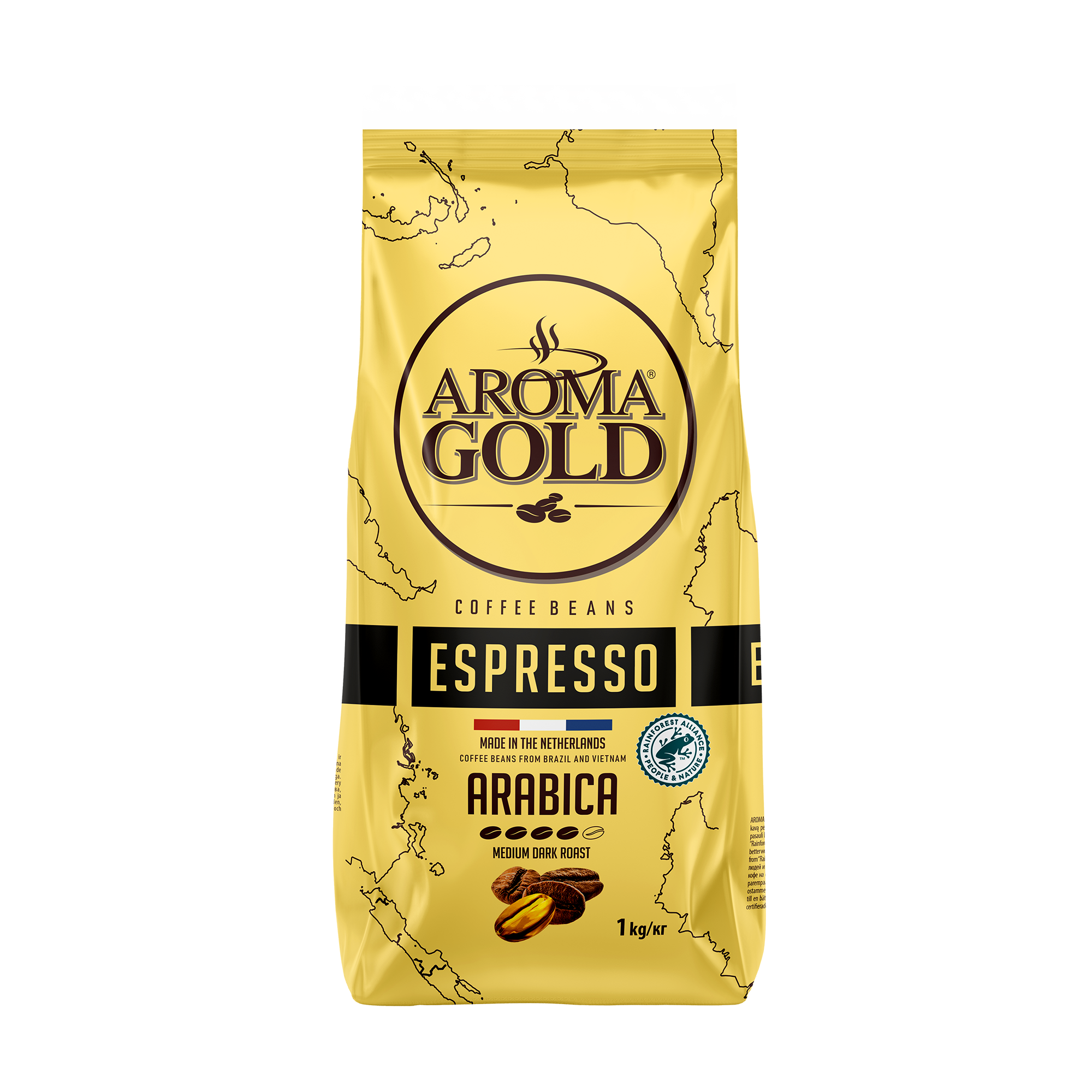 AROMA GOLD ESPRESSO COFFEE BEANS 1KG