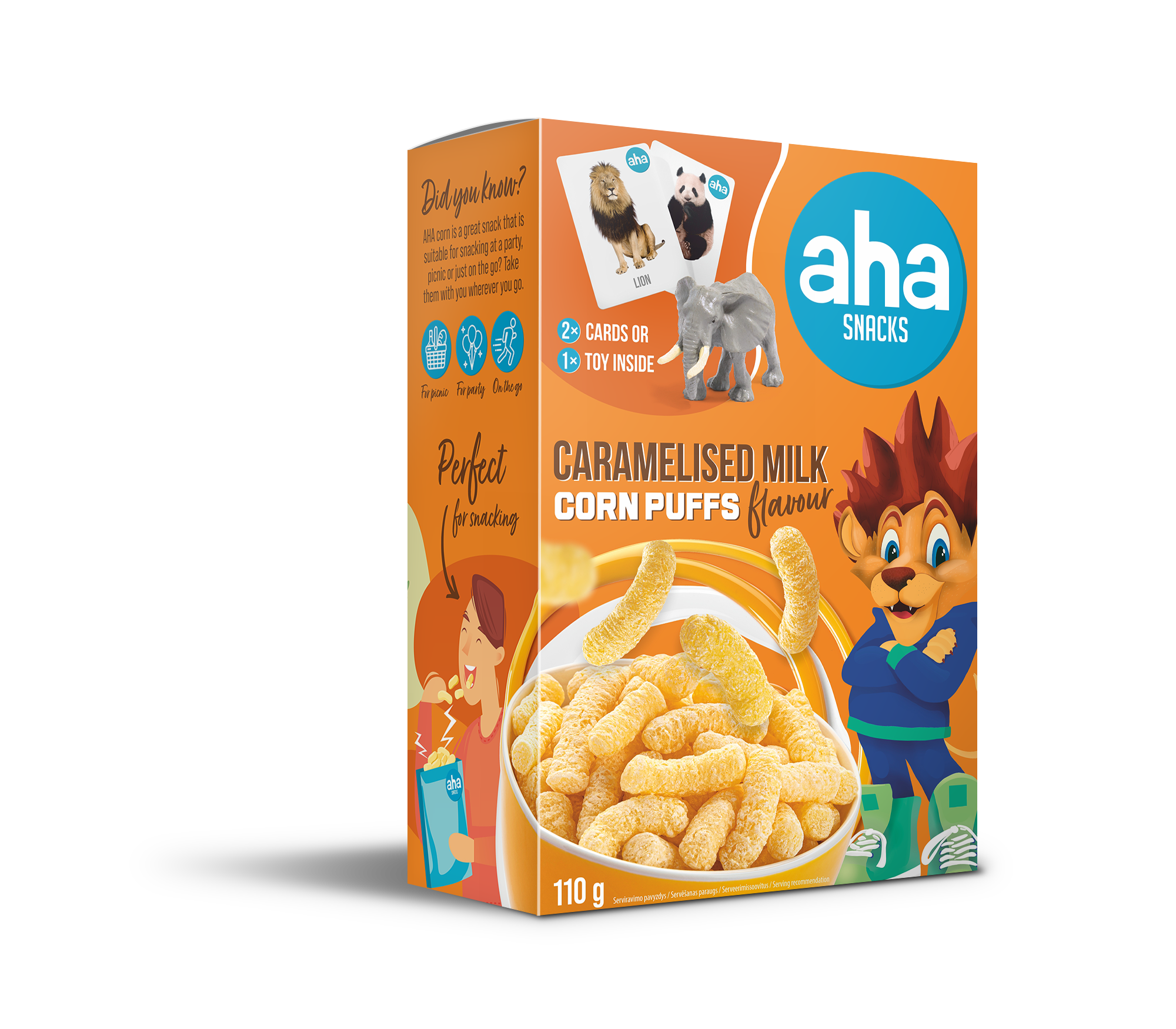 AHA CARAMEL MILK CORN PUF 110G