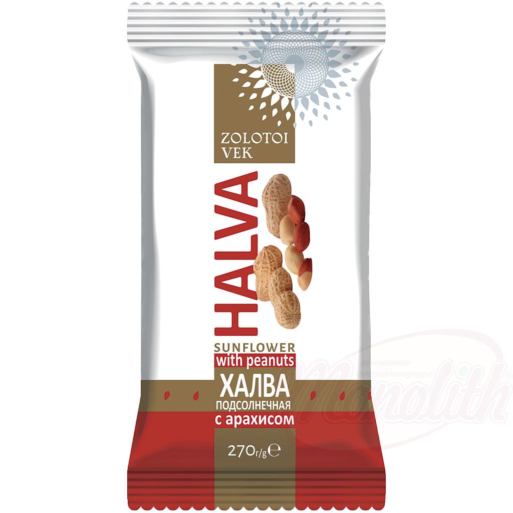 ZOLOTOI VEK HALVA SUNFLOWER PEANUTS 270G