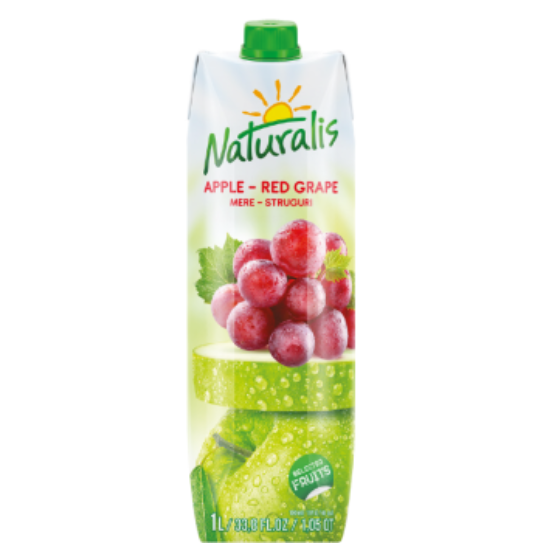 NATURALIS APPLE RED GRAPE JUICE 1L