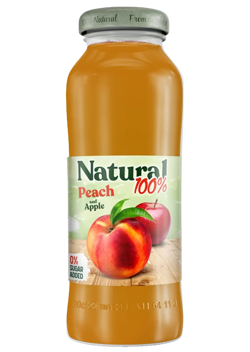 NATURAL PEACH APPLE JUICE 100% 200ML