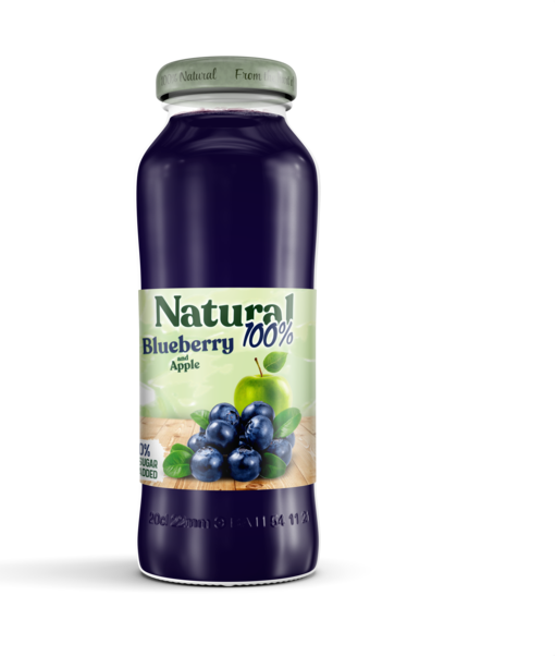 NATURAL BLUEBERRY APPLE JUICE 100% 200ML