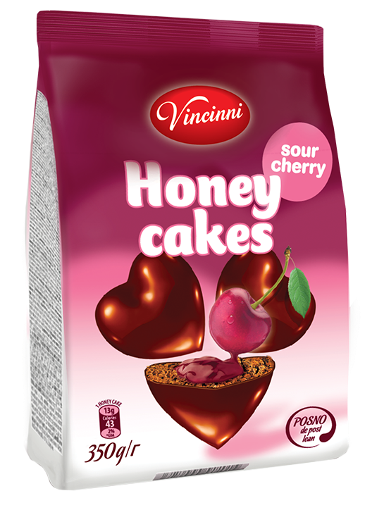 VINCINNI HONEY CAKE CHERRY 350G