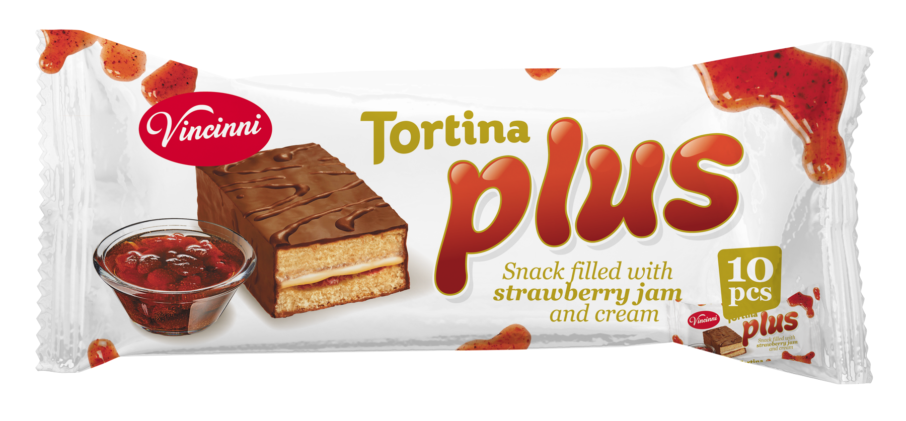 VINCINNI TORTINA PLUS STRAWBERRY 300G