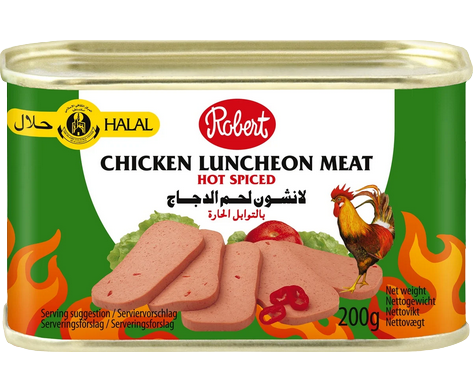 ROBERT CHICKEN LUNCHEON MEAT HOT 200G