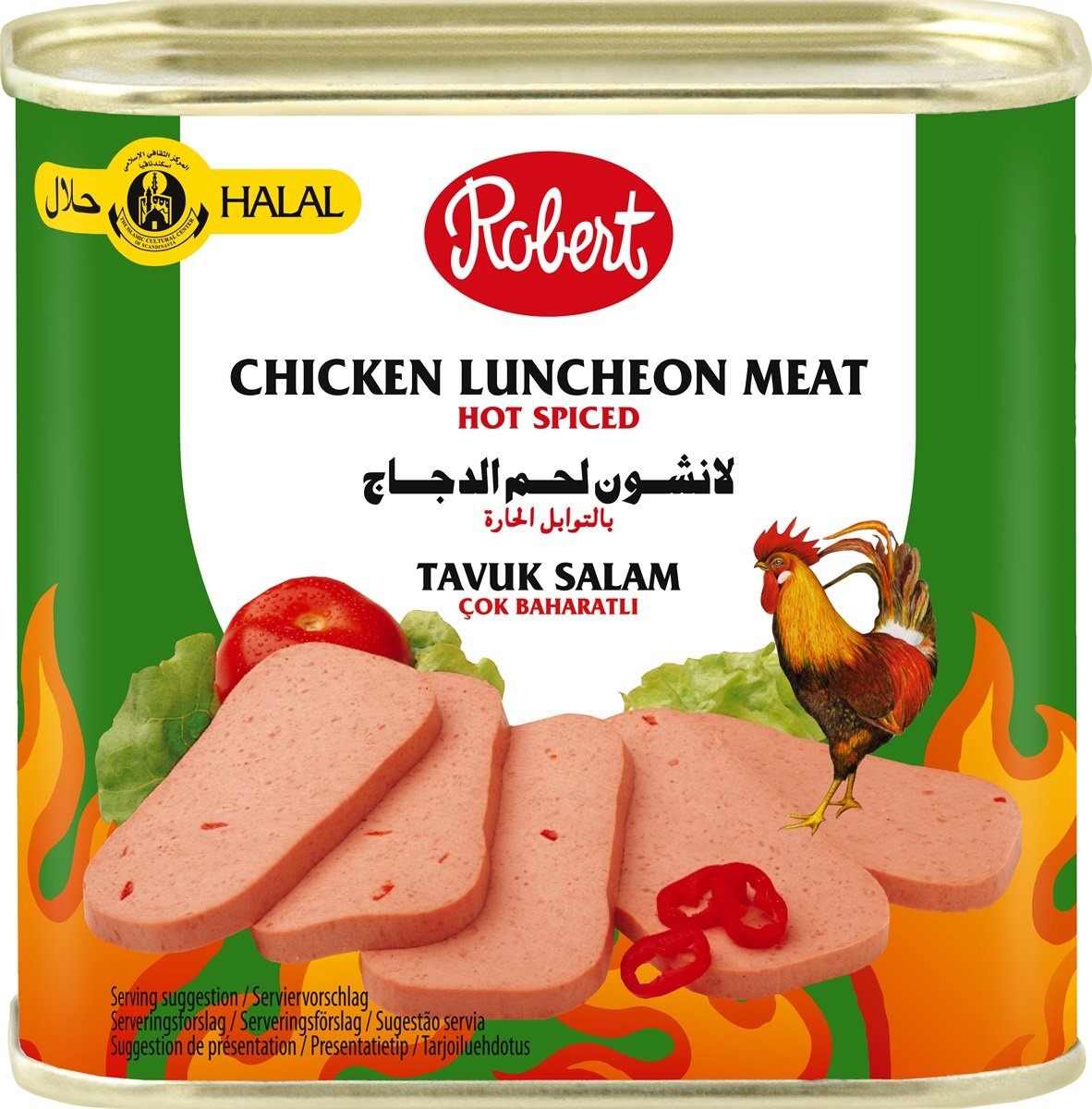 ROBERT CHIKEN LUNCHEON MEAT HOT 340G