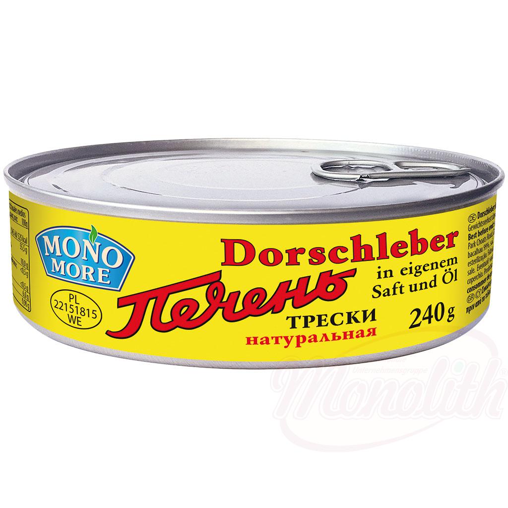 MONO MORE COD LIVERS IN OWN JUICE 240G