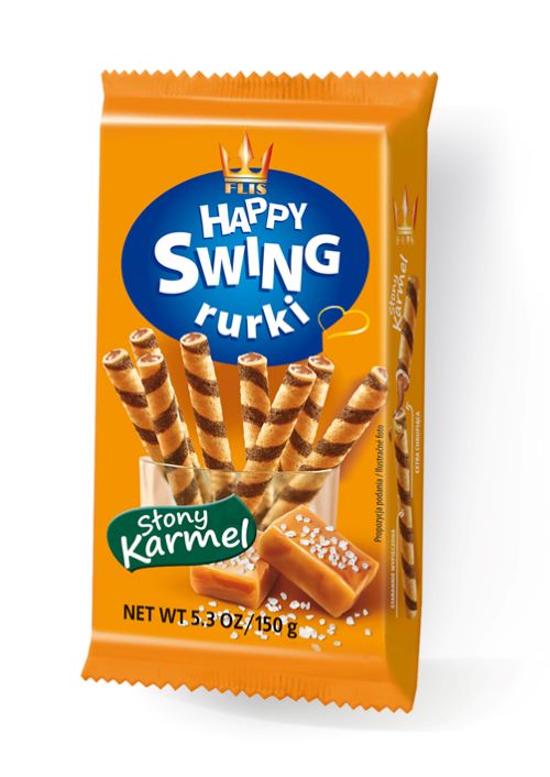 HAPPY SWING ROLL SALTY CARAMEL 150G