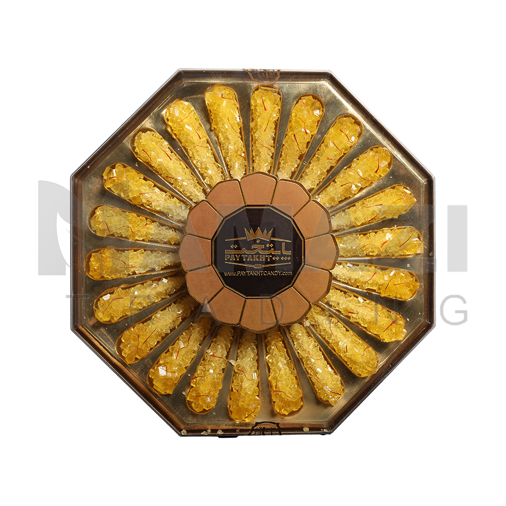 PAYTAKHT ROCK CANDY  YELLOW ROUND 330G