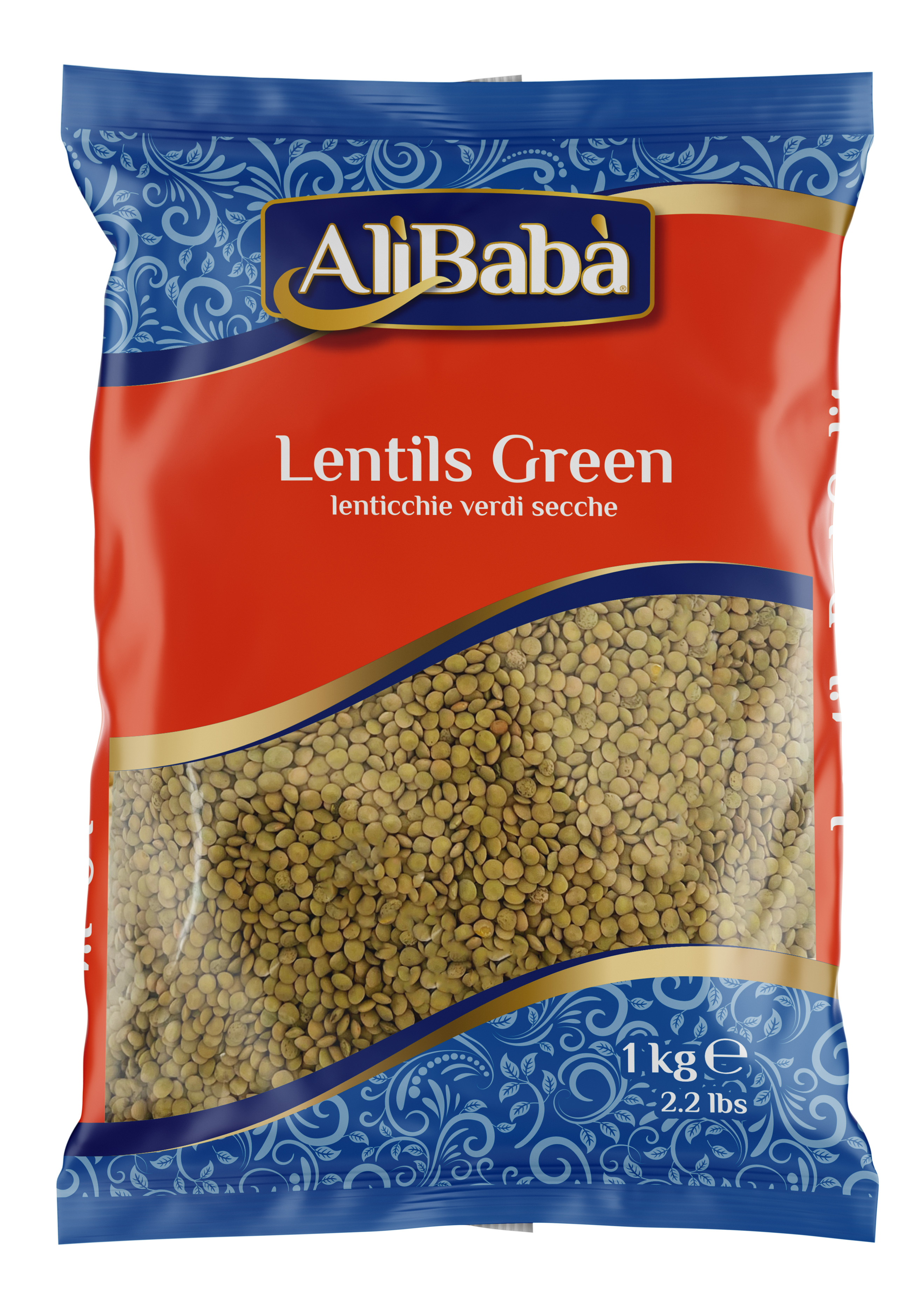 ALIBABA GREEN LENTILS 1KG