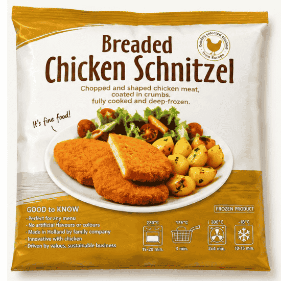 ELBURG BREADED CHICKEN SCHINTZEL 1KG