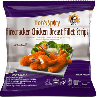 ELBURG HOT SPICY CHICKEN BREAST STRIP 1KG