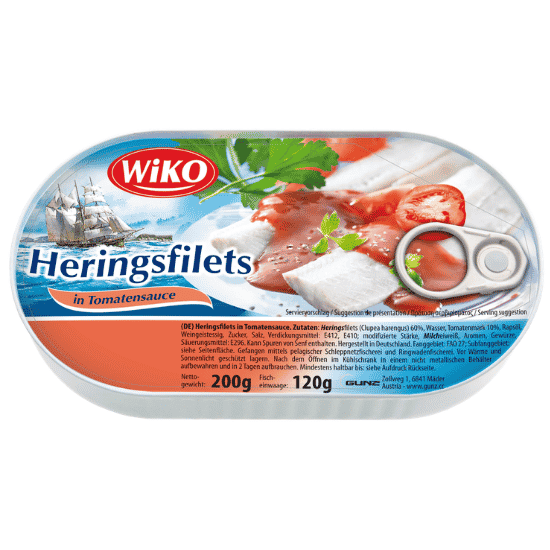 WIKO SILLIFILEET TOMAATTIKASTIKKEESSA 200G