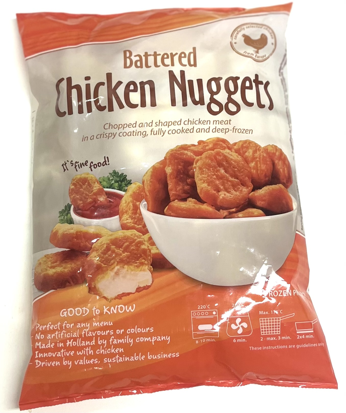 ELBURG BATTERED CHICKEN NUGGETS 1KG